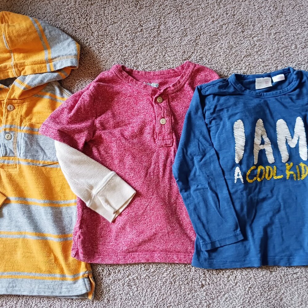 3 boys long sleeve bundle - Zara & Gap